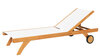 Traditional Teak KATE lounger / chaise longue (blanc)
