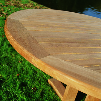 Teak &amp; Garden Warwick Table de jardin &Oslash; 100 cm