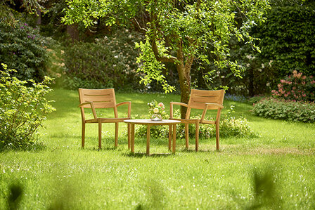 Traditional Teak MANON Table d'appoint &Oslash; 70 cm