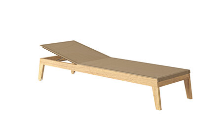 Traditional Teak NOAH lounger / chaise longue (Taupe)