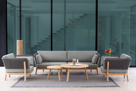 Traditional Teak MARCELLA Canap&eacute;-Lounge 3 si&egrave;ges