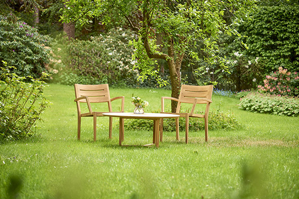 Traditional Teak MANON Table d'appoint 100 x 70 cm