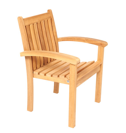 Traditional Teak VICTORIA stacking chair / chaise empilable