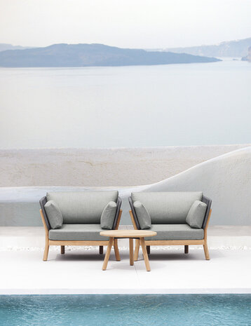 Traditional Teak MARCELLA Chaise longue 