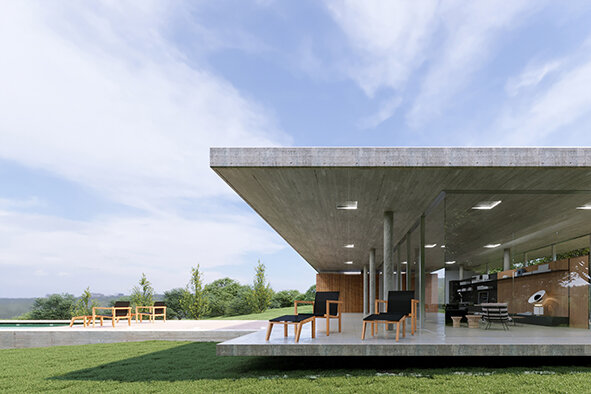 Traditional Teak NOAH Ottoman Noir