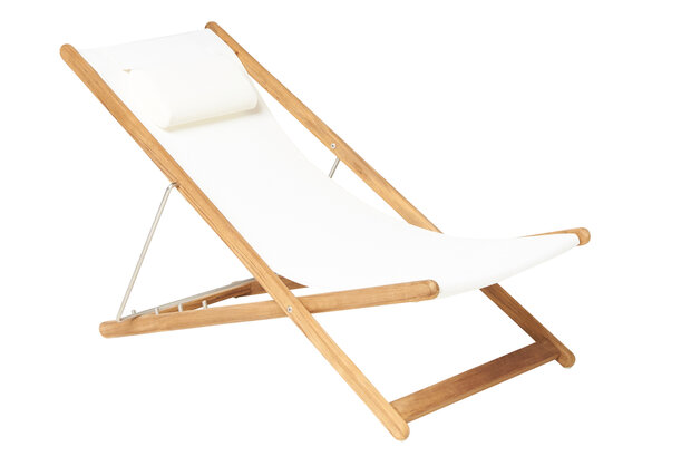Traditional Teak KATE relax chair (blanc)