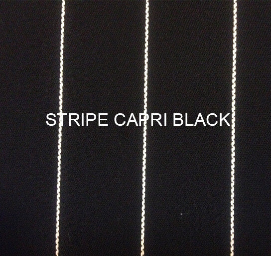 Tissu Stripe Capri black