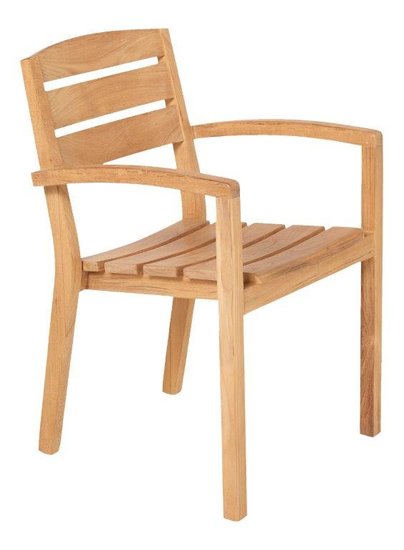 Traditional Teak CARLOS stacking chair / Chaise empilable 