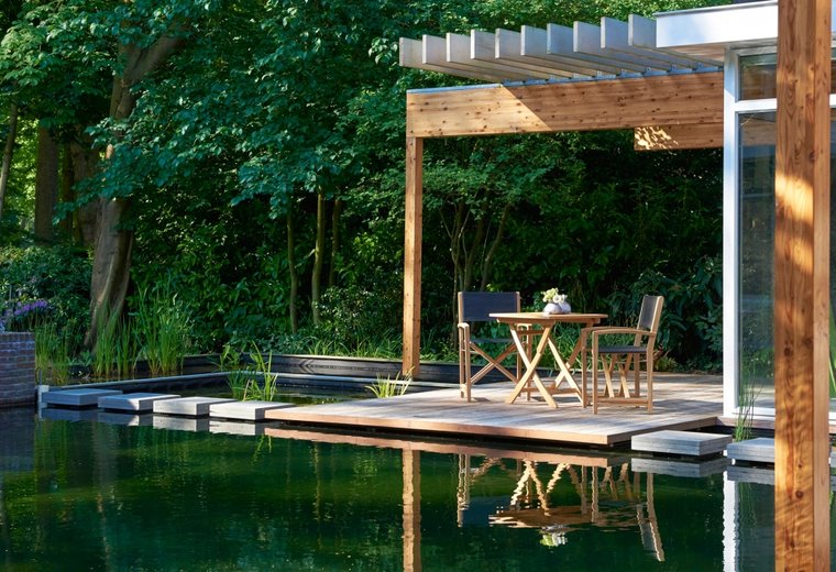 Traditional Teak KATE director chair (noir)