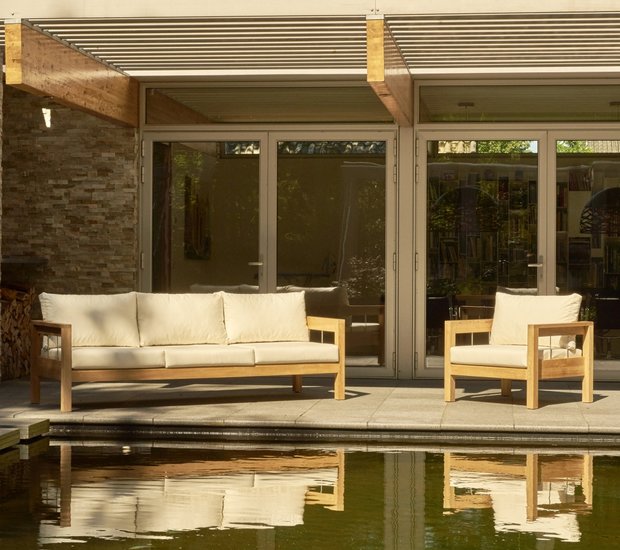 Traditional Teak MAXIMA lounge chair 