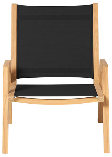 Traditional Teak KATE Lazy lounge chair (noir)