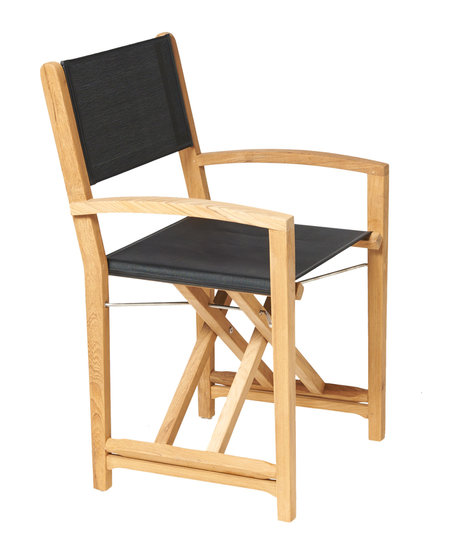 Traditional Teak KATE director chair (noir)