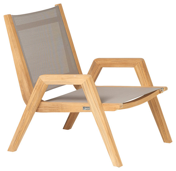 Traditional Teak KATE Lazy lounge chair (taupe)