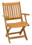 Traditional Teak ALEXIA folding armchair / fauteuil pliant