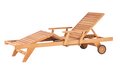 Traditional Teak LEAH lounger / chaise longue
