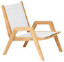 Traditional Teak KATE Lazy lounge chair (blanc)