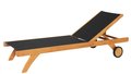 Traditional Teak KATE lounger / chaise longue (noir)