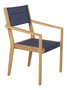 Traditional Teak LUNA stacking chair / chaise empilable (bleu)
